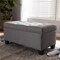 Baxton Studio Michaela Modern Grey Upholstered Storage Ottoman 146-8348 - alternate 4